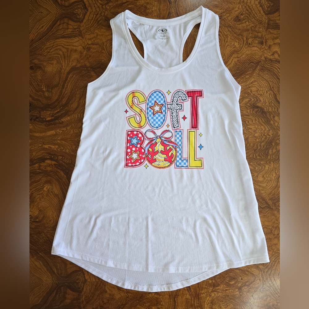 New Custom Made Softball Tank Top, X-small Oversized Fit